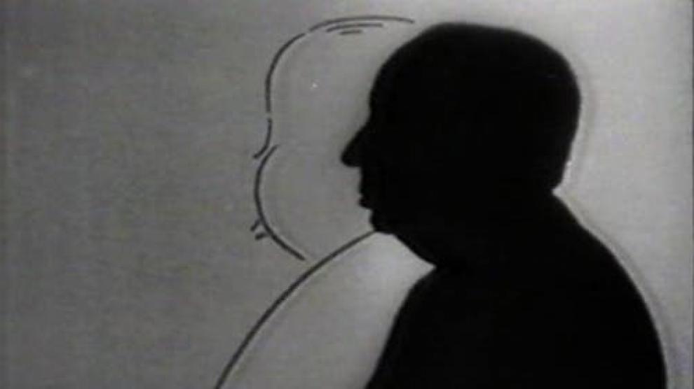 Silueta de Alfred Hitchcock