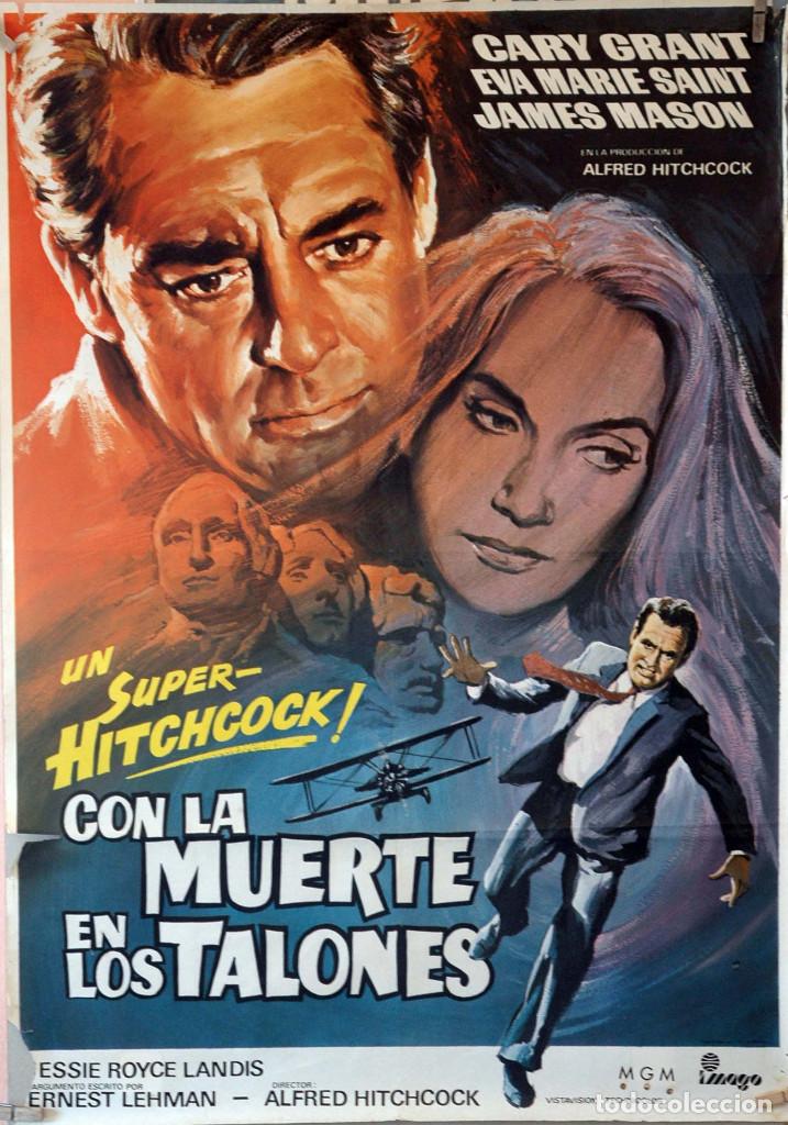 Cartel de Con la muerte en los talones